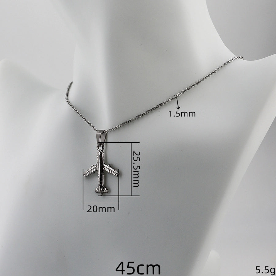 Jewelry Vintage Style Portrait Anchor Butterfly 304 Stainless Steel Indentation Handmade Pendant Necklace