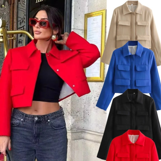 Women's Coat Long Sleeve Blazers Elegant Solid Color