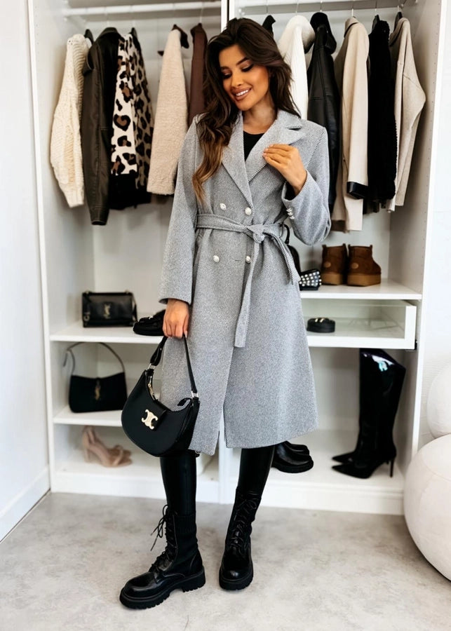 Women's Vacation Simple Style Solid Color Double Breasted Woolen Coat