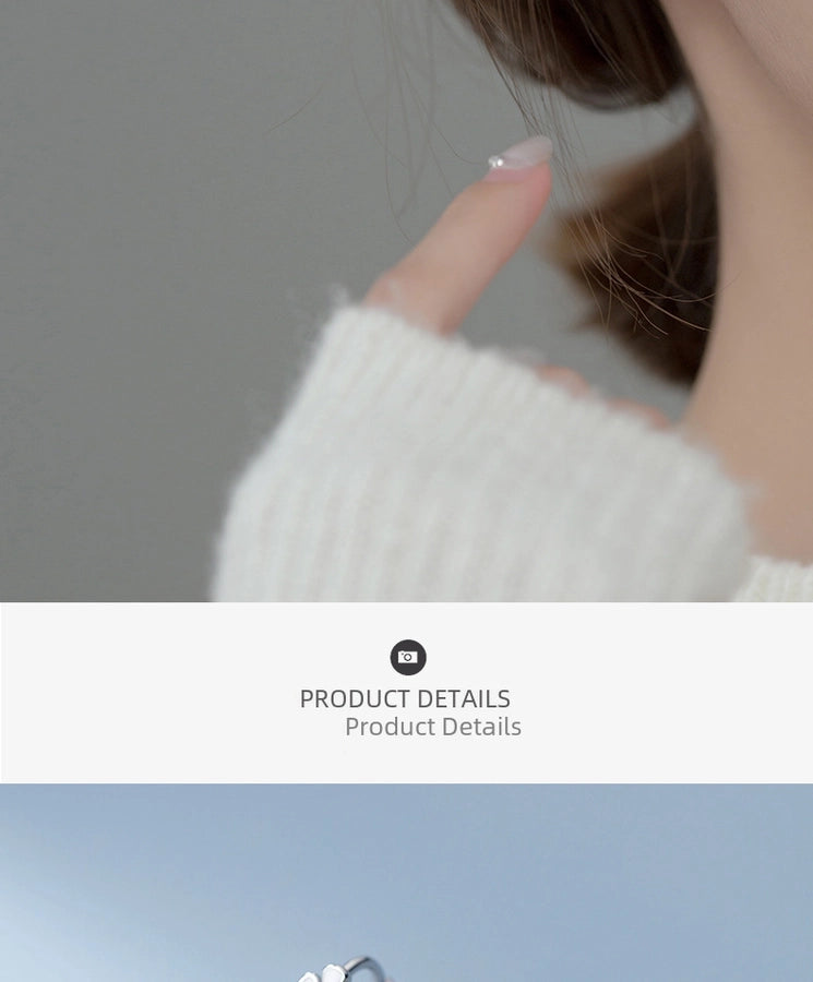 Drop Glue white flower ear buckle women's ear ring s925 sterling silver pin earrings temperament  ear jewelry High sense niche