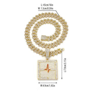 Gold ECG Necklace