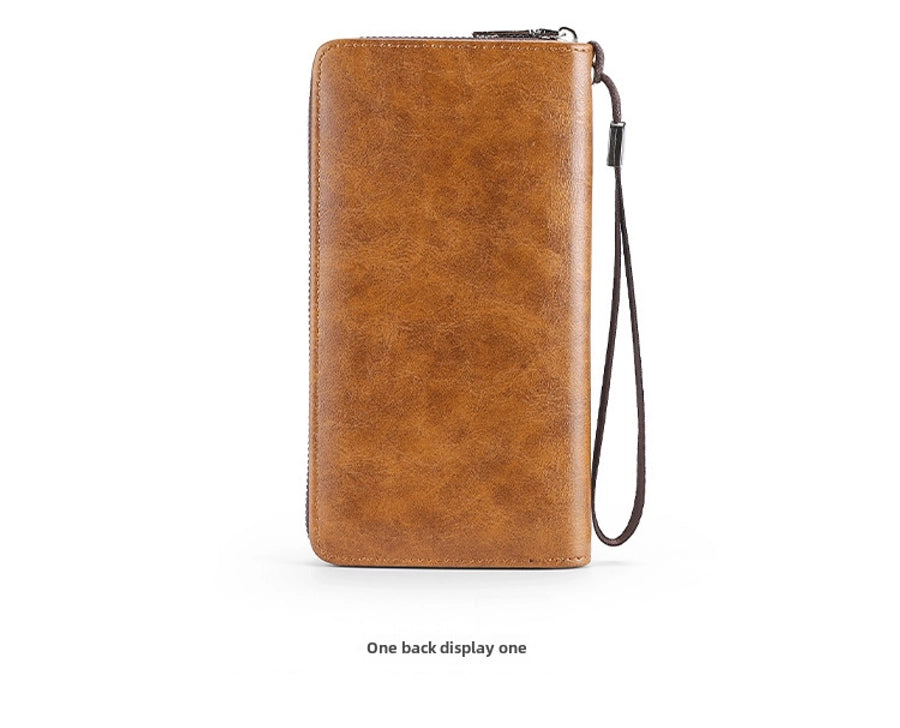 Men's wallet long new wallet multi-card wallet men's business zipper multi-functional mobile phone bag  direct sales