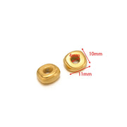 10 * 11mm Special-Shaped Hole Beads 4mm Hole Gold