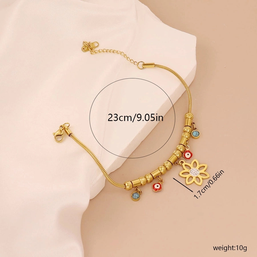 Simple Style Square Heart Shape Butterfly 304 Stainless Steel 316 Stainless Steel  cable chain box chain snake chain Bracelets In Bulk Stainless Steel Bracelets