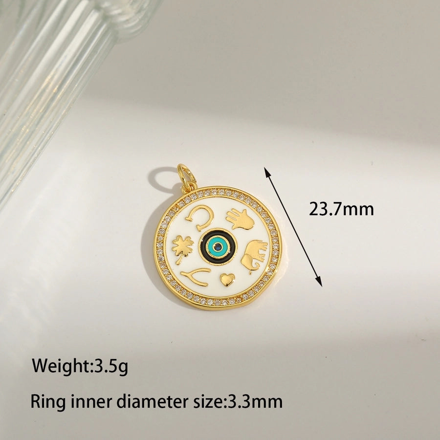 1 Piece Hole 1~1.9mm Copper 18K Gold Plated Heart Shape Polished Pendant Chain Jewelry Accessories