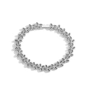 White Gold Color Black Diamond Bracelet