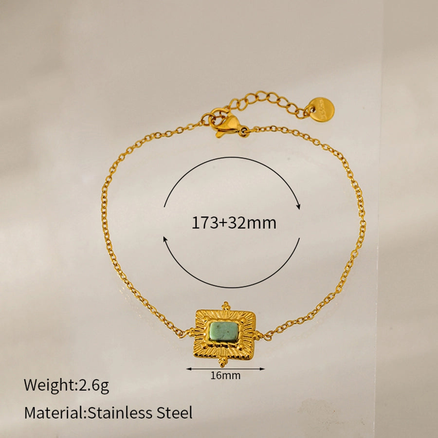 Vintage Style Simple Style Classic Style Geometric 304 Stainless Steel cable chain Bracelets In Bulk Stainless Steel Bracelets