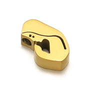 7 * 11mm Polished Virgin Hole Beads 1.8mm Gold