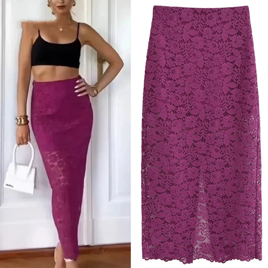 Summer Simple Style Solid Color Polyester Midi Dress Skirts