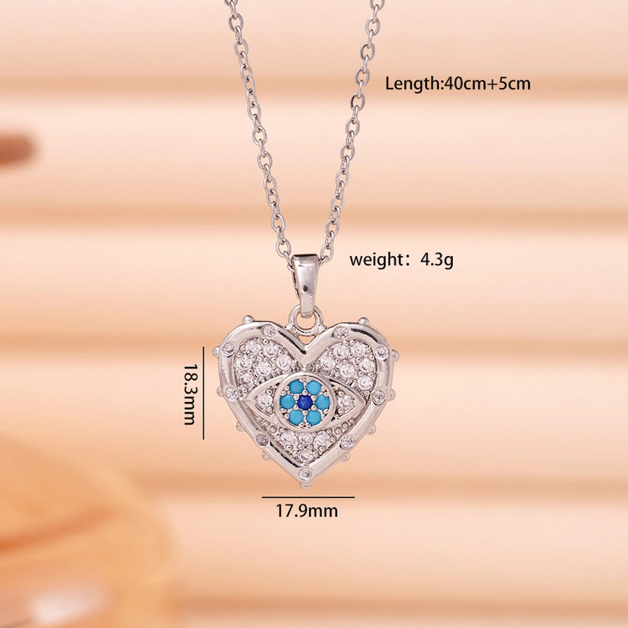 Jewelry Lady Sexy Shiny Eye 304 Stainless Steel Copper Necklace