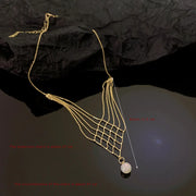 F2047 Pearl Grid Necklace