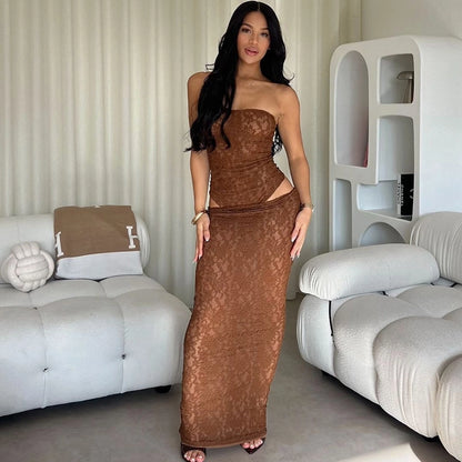 Holiday Women's Sexy Solid Color Polyester Skirt Sets Skirt Sets