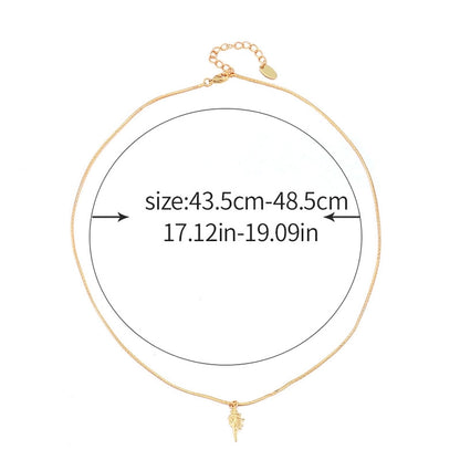 Casual Luxurious Irregular 304 Stainless Steel Shell Copper Paperclip Chain snake chain Layered Necklaces