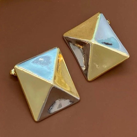 1 Pair Lady Geometric Plating Copper Ear Studs