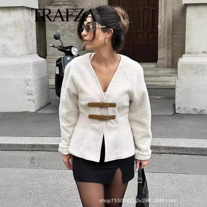Women's Elegant Solid Color Woolen Coat