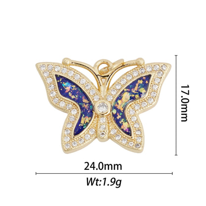 1 Piece Copper Butterfly Fish Tail Pendant