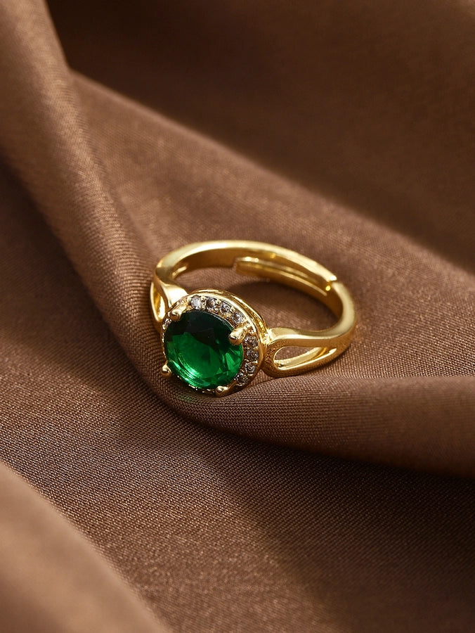 Copper Geometric Adjustable Ring