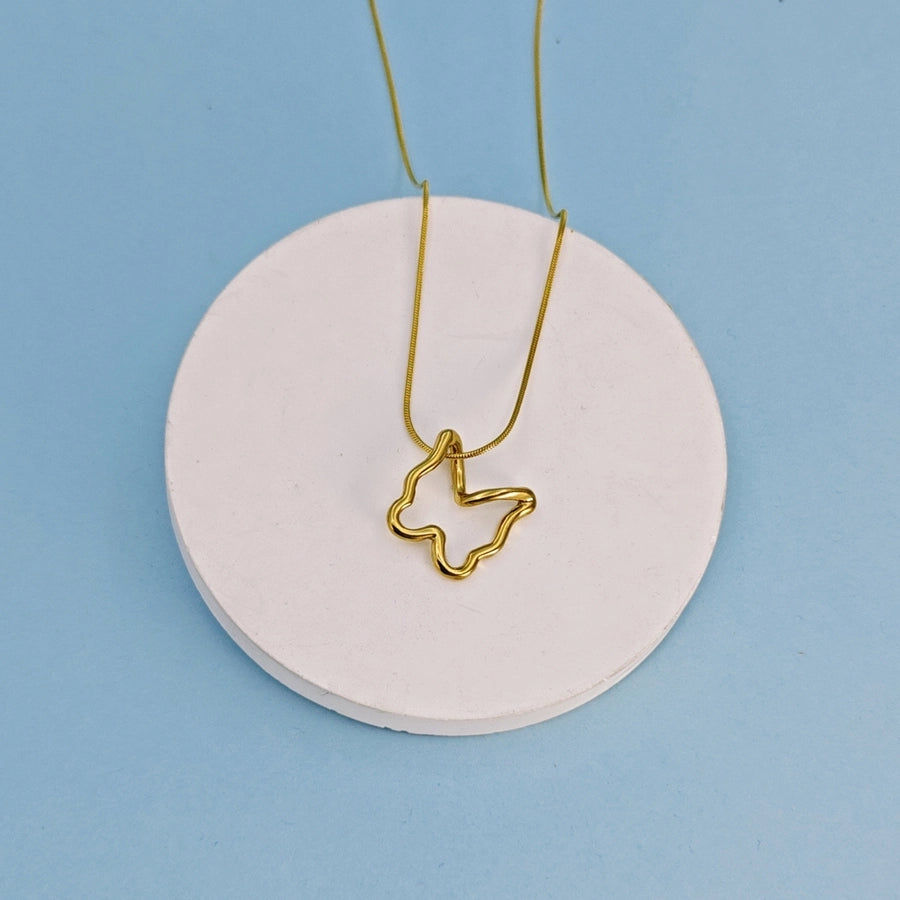 Jewelry Elegant Simple Style Classic Style Butterfly 304 Stainless Steel Pendant Necklace