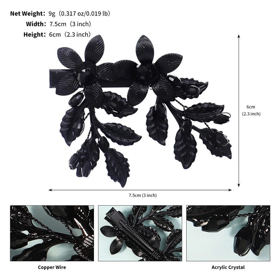 Women's Elegant Simple Style Leaf Iron Hair Clip