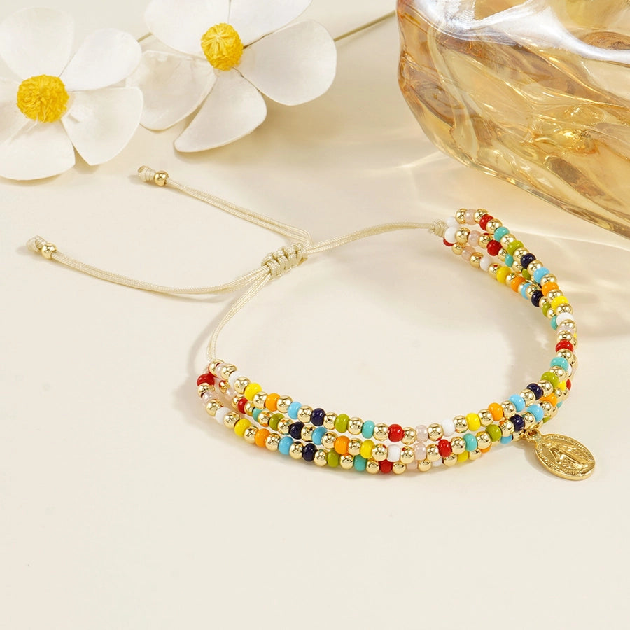 Simple Style Human Seed Bead rope Beaded Chain Beaded Bracelets