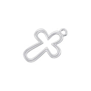 Vd1679 White Gold Color Hollow Cross