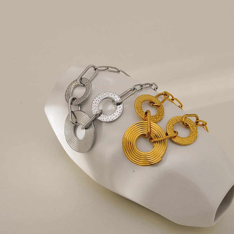 Elegant Luxurious Simple Style Geometric 304 Stainless Steel Paperclip Chain Bracelets In Bulk Stainless Steel Bracelets