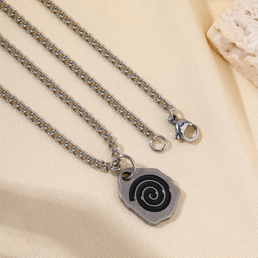 Jewelry Vintage Style Irregular 304 Stainless Steel Pendant Necklace