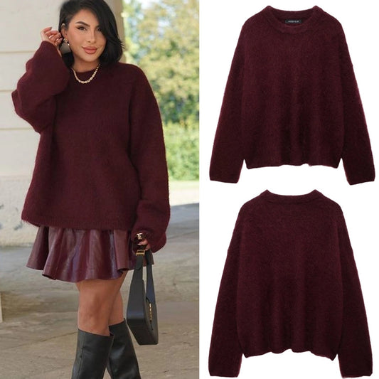 Women's Sweater Long Sleeve Sweaters & Cardigans Streetwear Solid Color