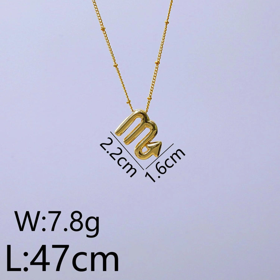 Jewelry IG Style Classic Style Commute Constellation 304 Stainless Steel 18K Gold Plated Pendant Necklace