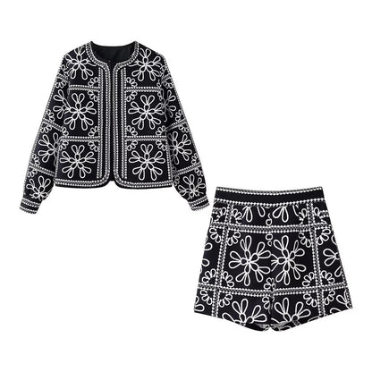 Daily Women's Streetwear Printing Polyester Printing Shorts Sets Shorts Sets