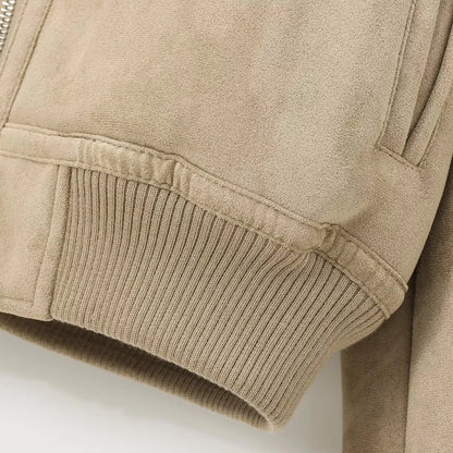 Women's Casual Solid Color Pocket Zipper Coat