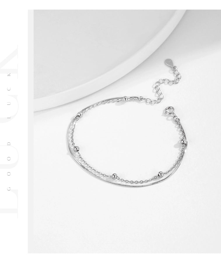 925 Sterling Silver cable chain snake chain Bracelets IG Style Commute Korean Style