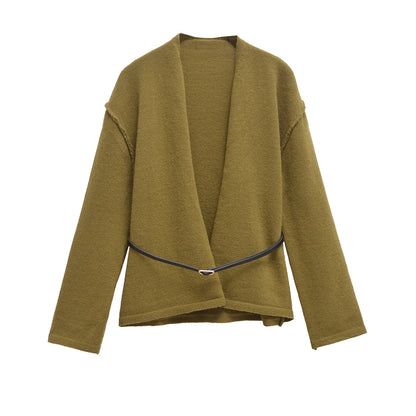 Women's Sweater Long Sleeve Sweaters & Cardigans Vacation Simple Style Solid Color