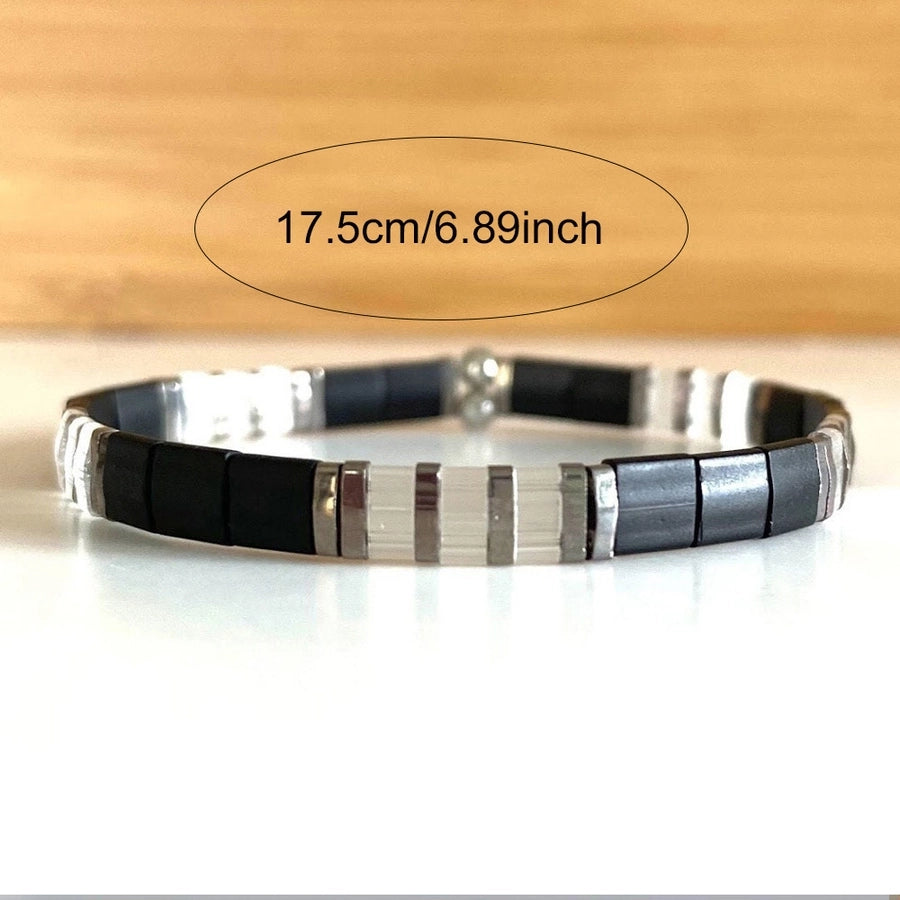 Casual Geometric Beaded  Beaded Bracelets