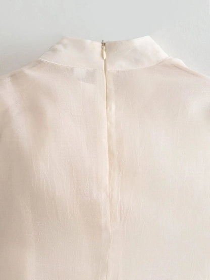 Women's Blouse Sleeveless Blouses Elegant Solid Color