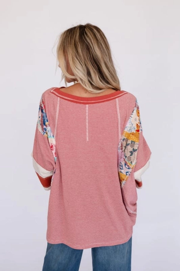 Hoodies & Sweatshirts 3/4 Length Sleeve Casual Streetwear Color Block Stripe