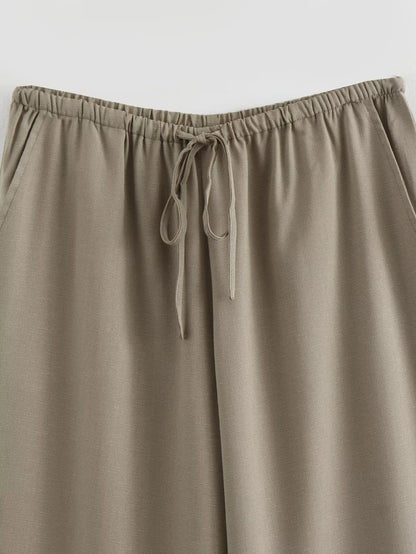 Daily Women's Vacation Simple Style Solid Color Polyester Pants Sets Pants Sets