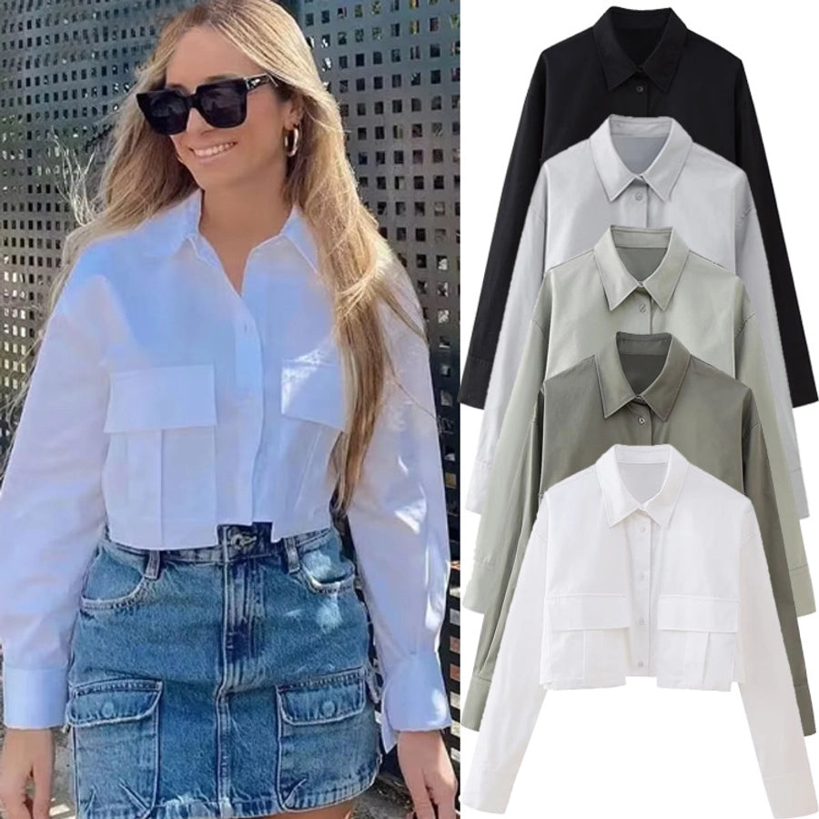 Women's Blouse Long Sleeve Blouses Casual Solid Color