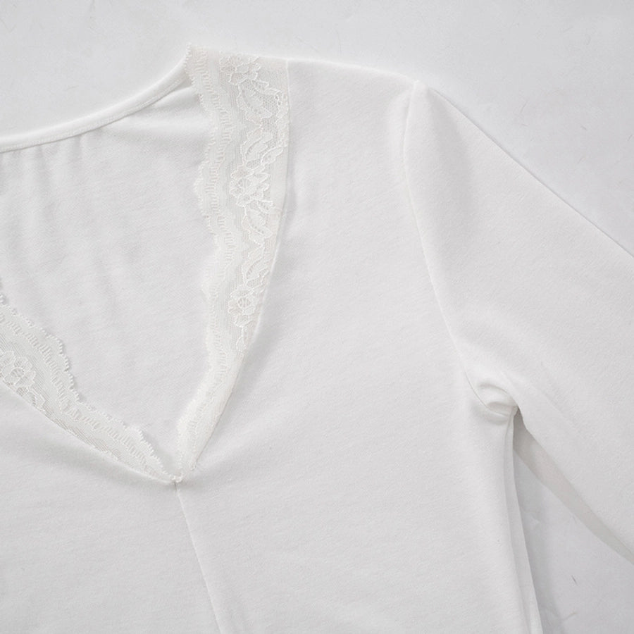 Women's T-shirt Long Sleeve Blouses Vacation Simple Style Solid Color