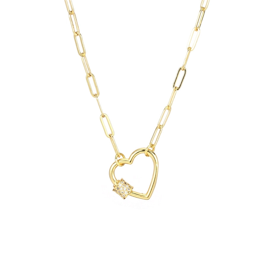 Jewelry Hip-Hop Punk Cool Style Heart Shape Copper Necklace