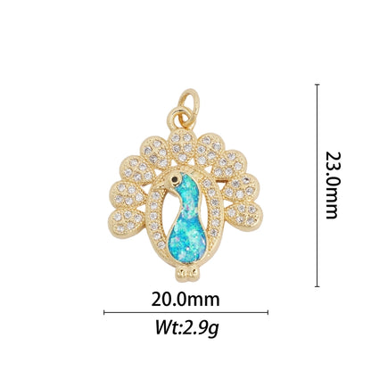1 Piece Copper Tortoise Insect Pendant