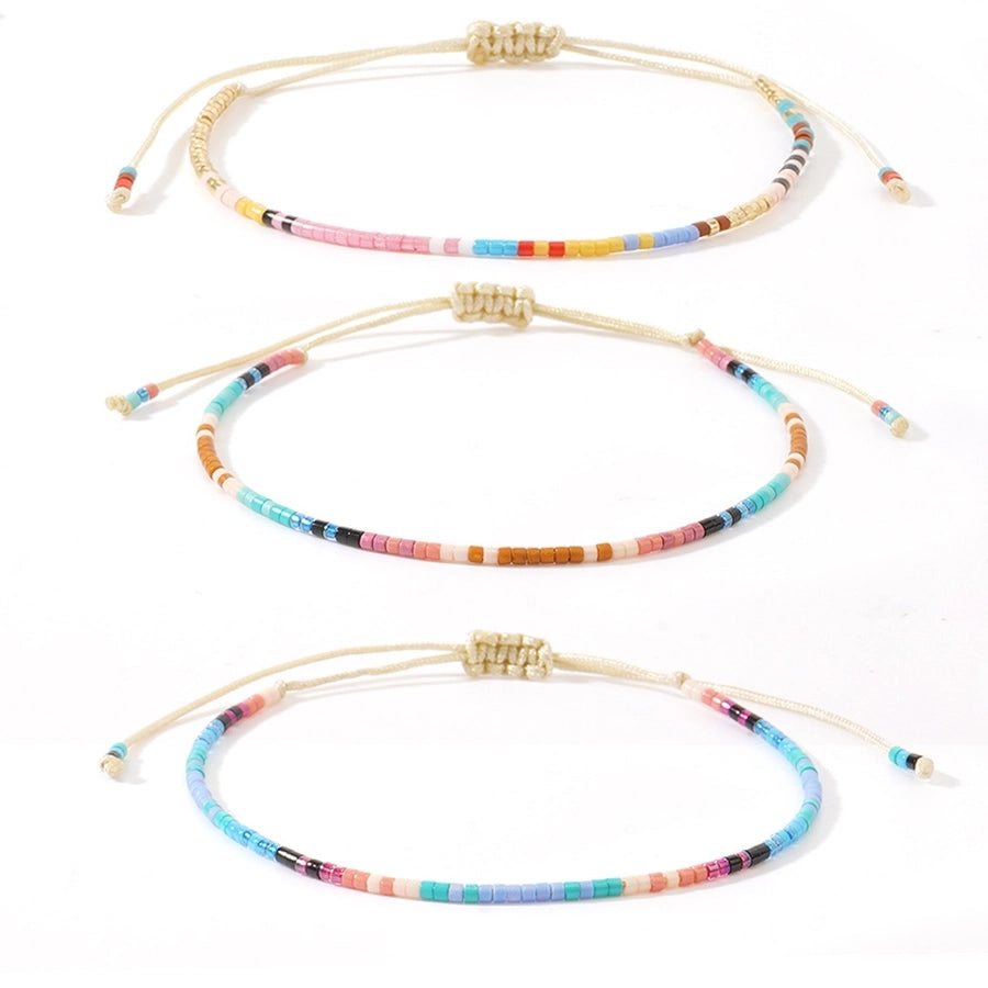 Bohemian Round Seed Bead Wax line Copper  Beaded Bracelets