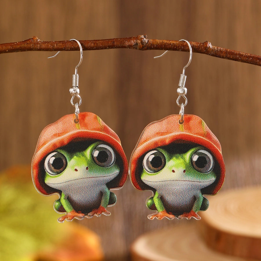 1 Pair Vintage Style Classic Style Frog Arylic Drop Earrings