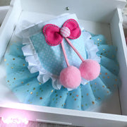 Blue polka dots
