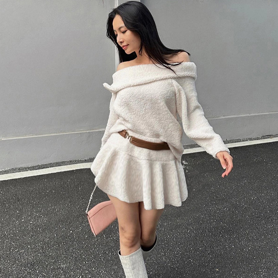 Holiday Women's Elegant Solid Color Spandex Polyester Skirt Sets Skirt Sets