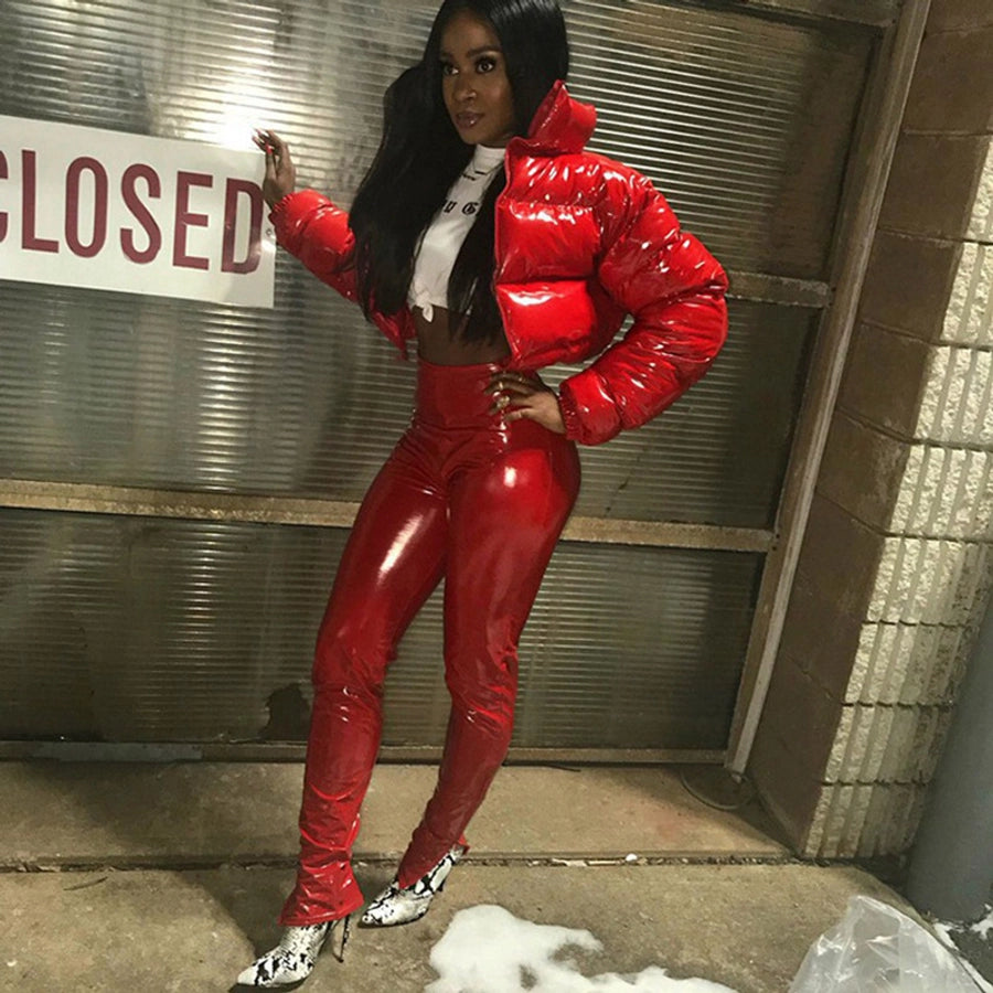 Women's Streetwear Solid Color Zipper Coat cotton clothes