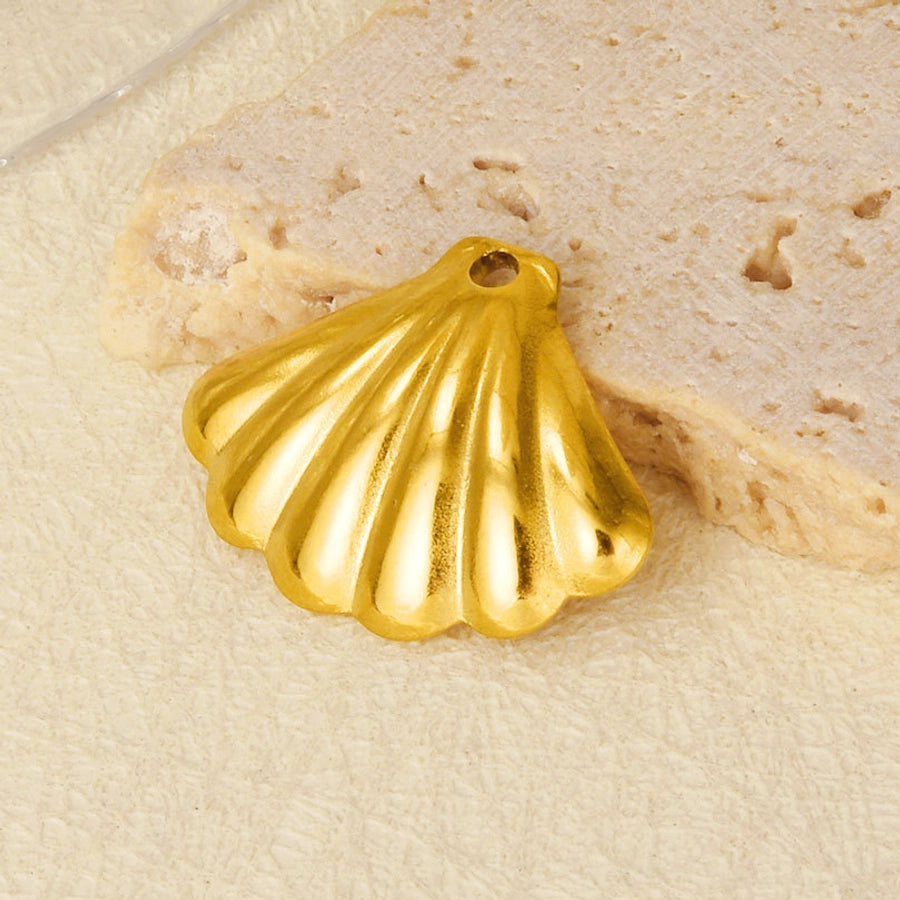 1 Piece 21*17mm 304 Stainless Steel 18K Gold Plated Shell Pendant Jewelry Accessories