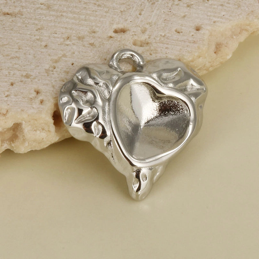 1 Piece 16 * 16mm 304 Stainless Steel 18K Gold Plated Heart Shape Pendant Jewelry Accessories