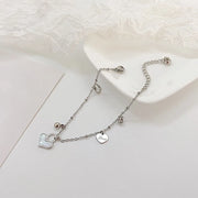 Sl015 Heart Shell Bracelet Steel Color