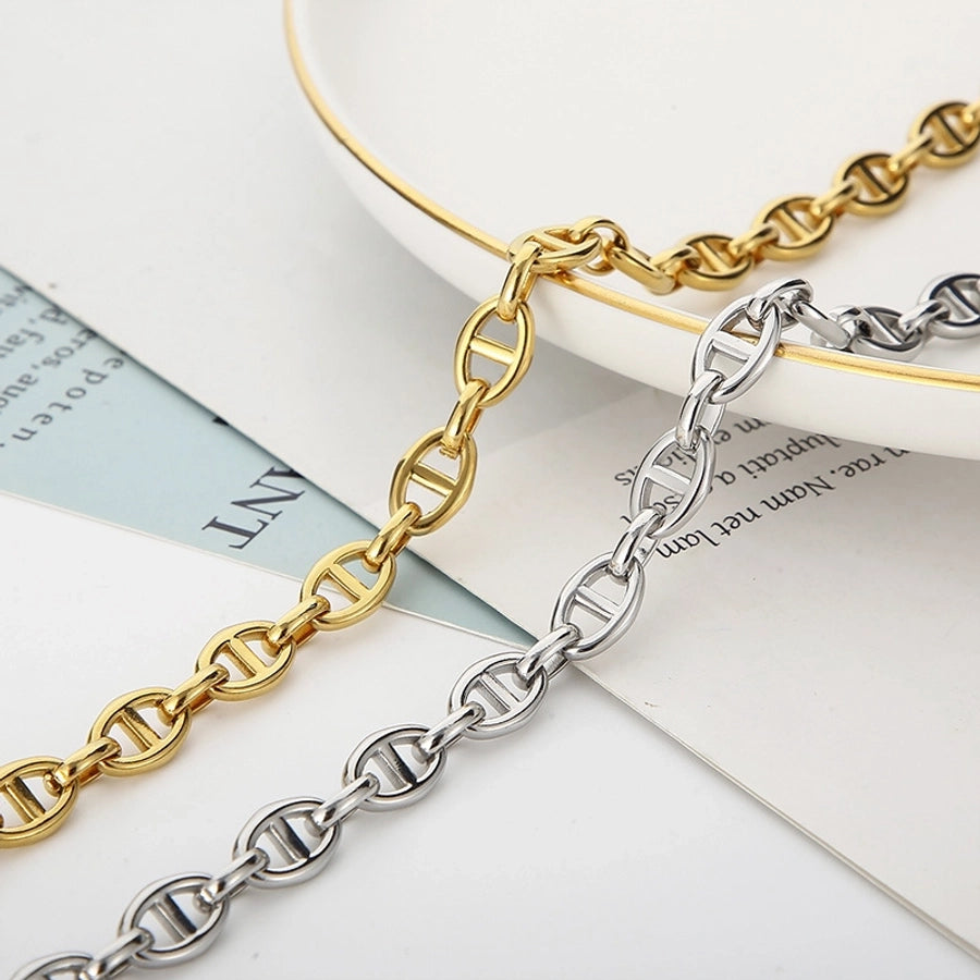 Jewelry Elegant Square Heart Shape 304 Stainless Steel 18K Gold Plated Enamel Necklace